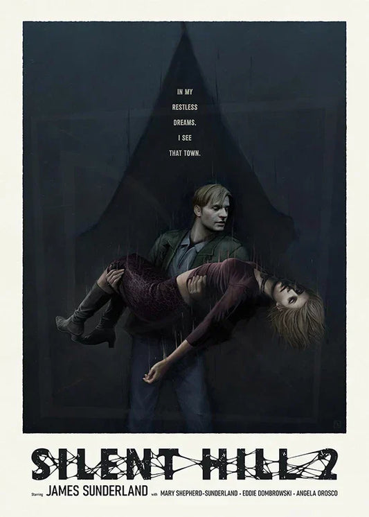 Silent Hill Series Video Game Poster โ Horror Gaming Canvas Wall Art