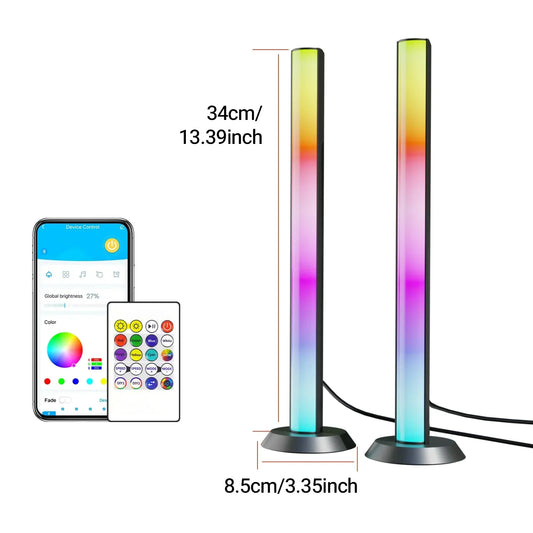 Smart LED Light Bars โ RGB+IC TV Backlight with Music Sync & Scene Modes for Gaming and Ambient Lighting