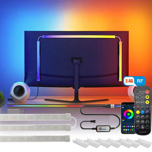 USB PC LED Strip Lights โ 24โ34 Inch RGBIC Monitor Backlight with APP