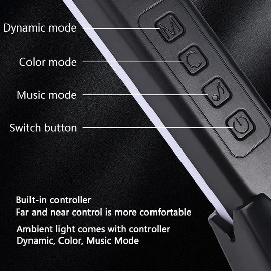 Xiaomi RGB Pickup Night Light Bar – USB LED Music Rhythm Lamp with Remote Control for Gaming & Desktop Decor